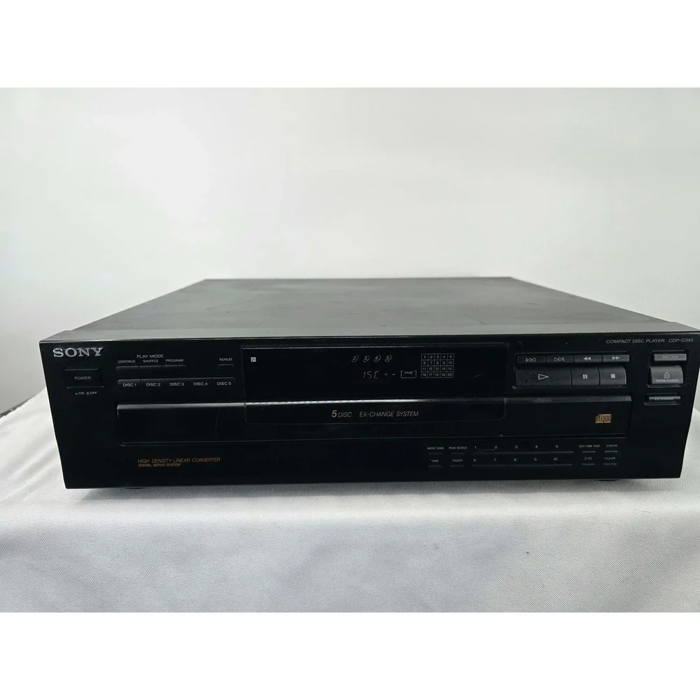 Sony CDP-C345 5-Disc CarouselCD Changer PlayerVintage 1994 Home Audio PARTS ONLY